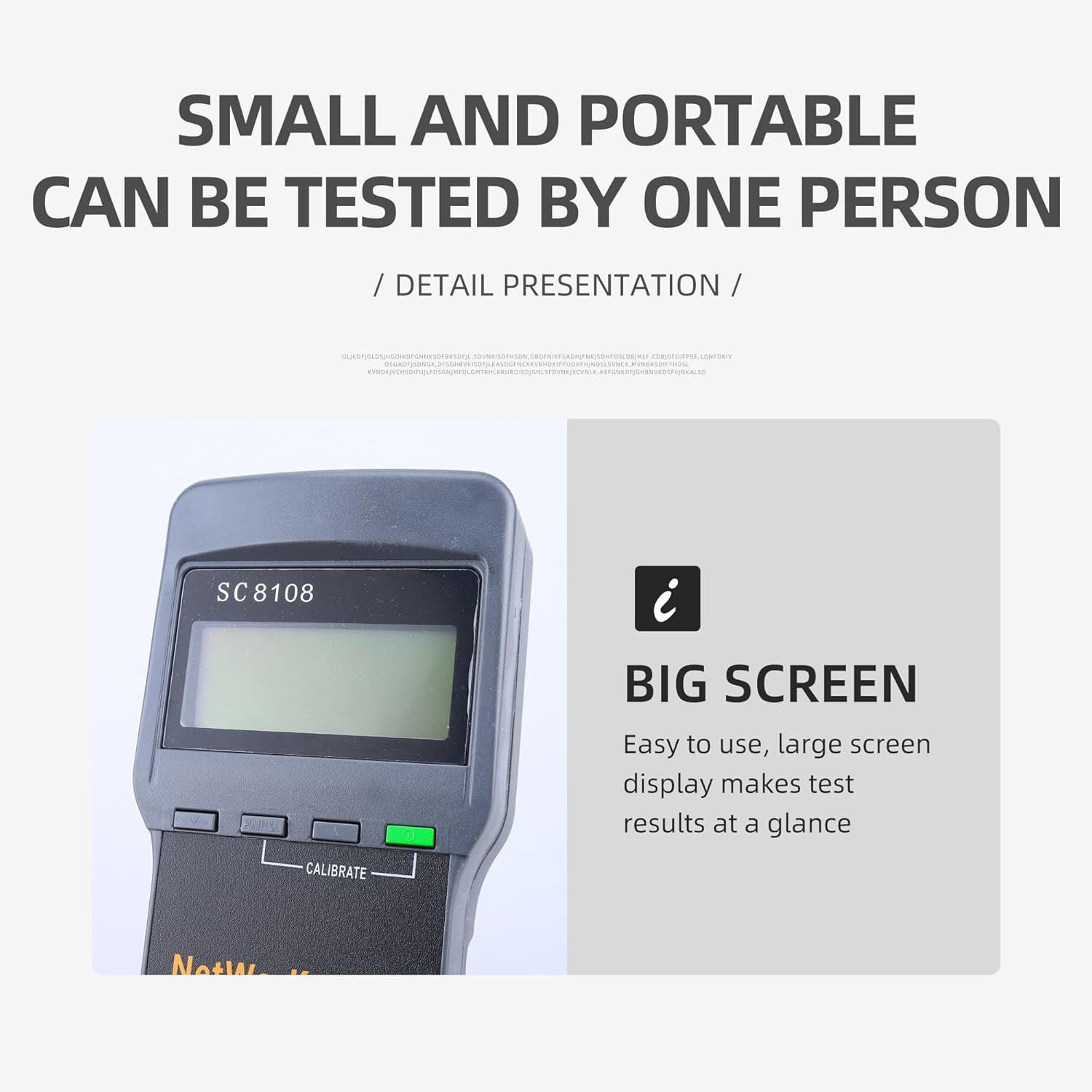 Network Analyzer Cable Checker Cable Tester SC-8108