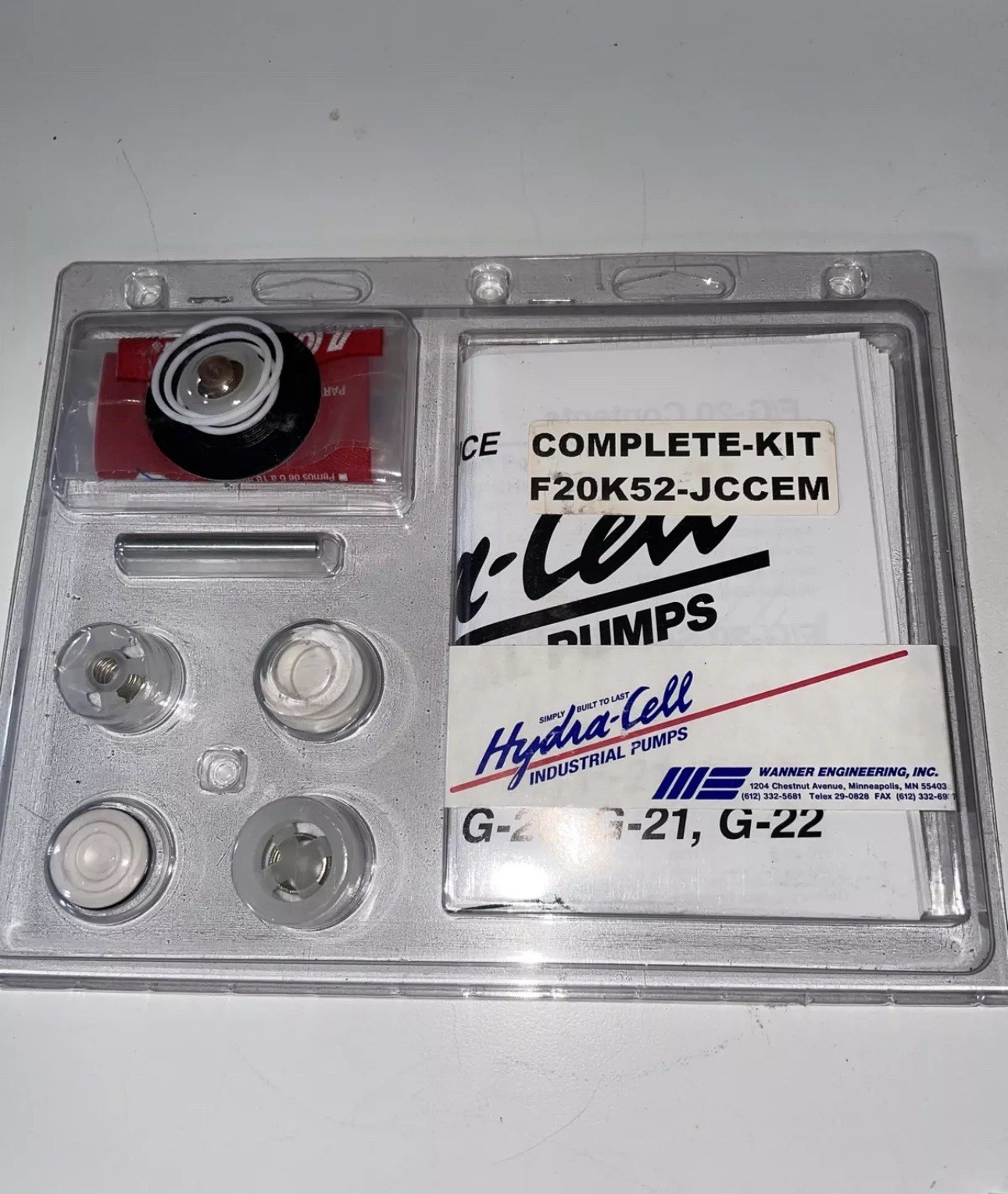 HYDRA-CELL COMPLETE PUMP REPAIR KIT F20K52-JCCEM New In Package