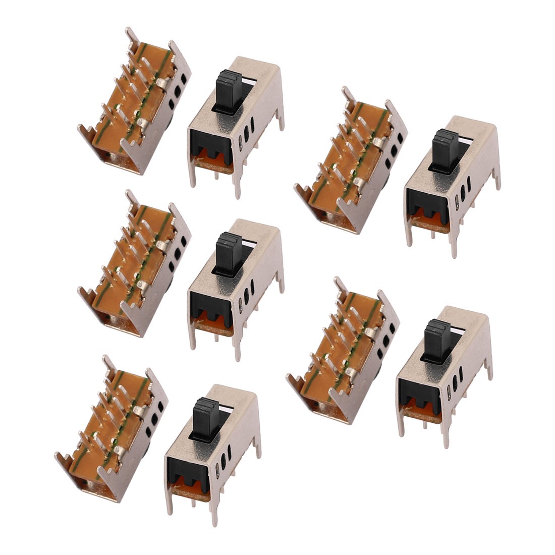 20Pcs 3 Position 8P 2P3T Panel Mount Mini Slide Switch Latching Power Switch