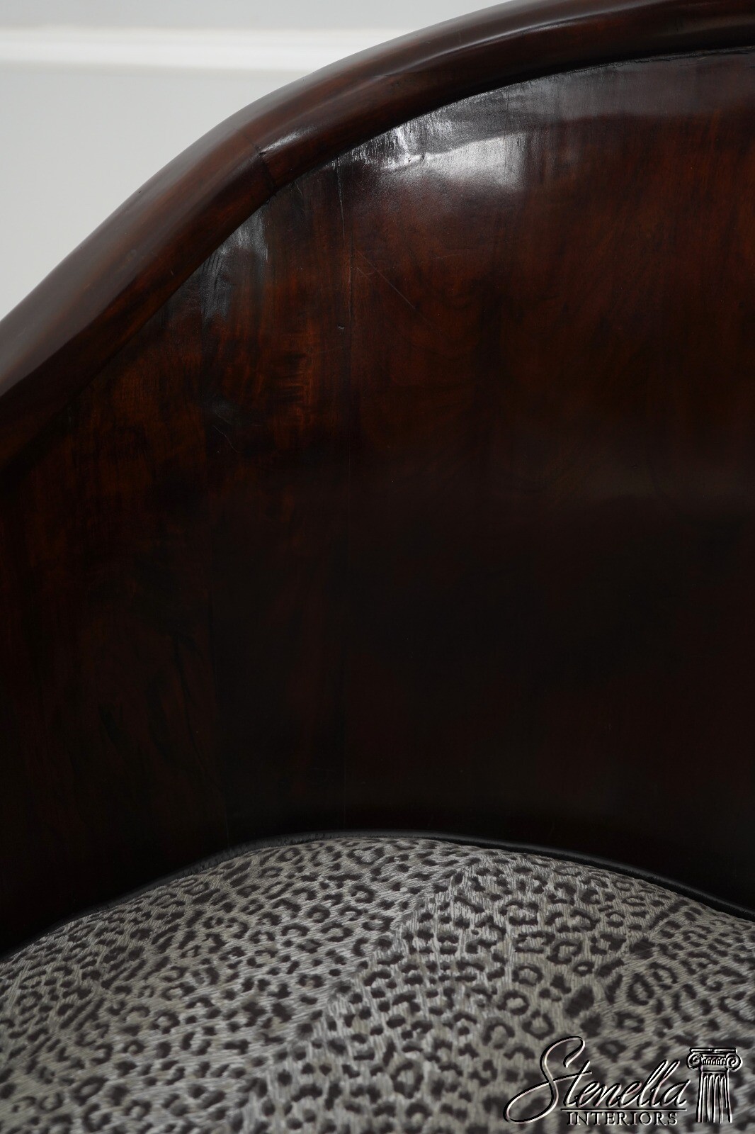F62511EC: Monumental Ornately Carved Throne Chair w. Upholstered Seat
