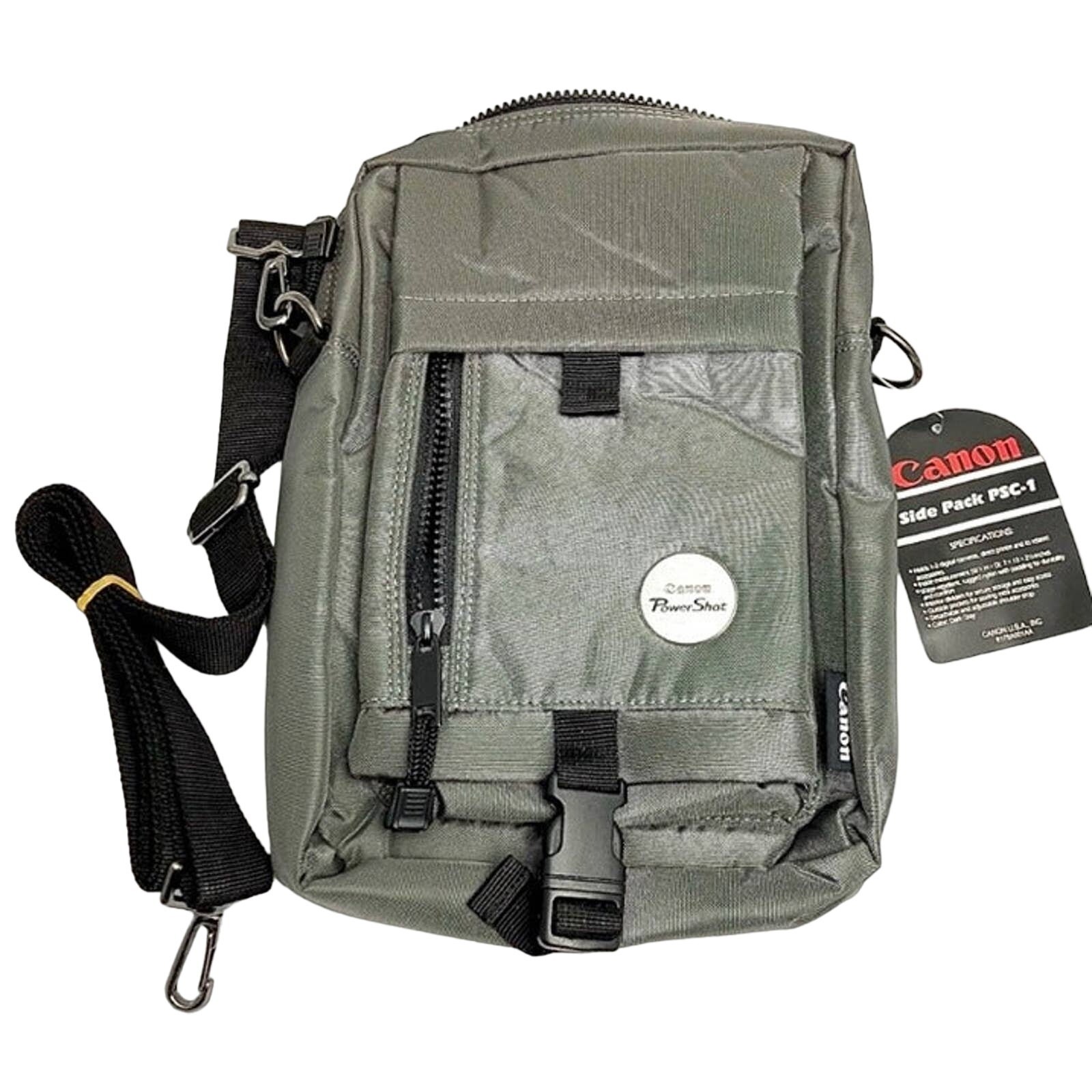 Canon Power Shot Grey Side Pack Soft Body Bag with strap New 7 X 10 X 2.5