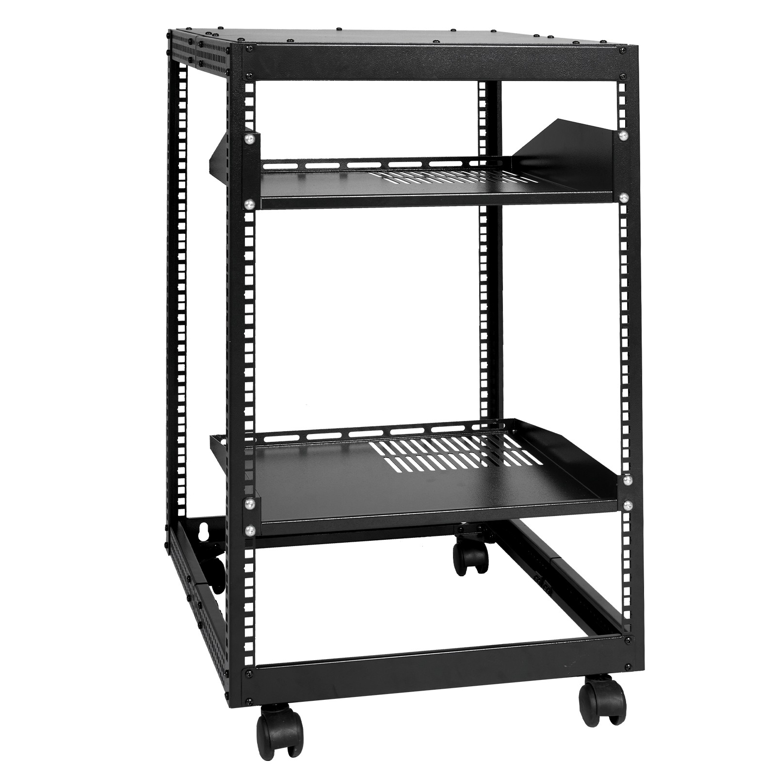 Uimoso 15U 4-Post Adjustable Open Frame Server Rack for Network Equipment