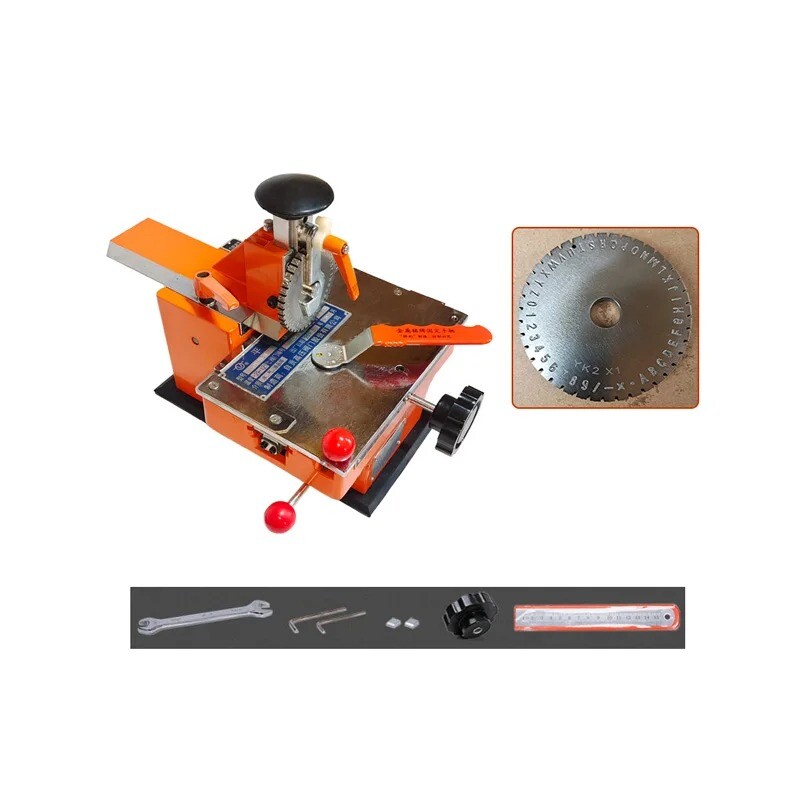 Semi-automatic Steel Embossing Machine Manual Metal Aluminum Alloy Nameplate Dog