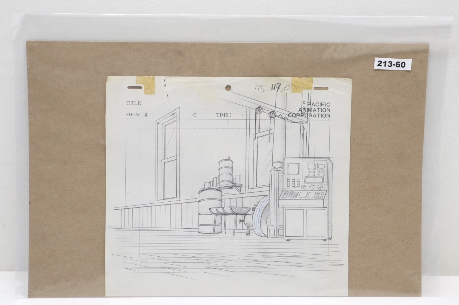 Original Hand Drawn Animation Production Background Art (213-60)