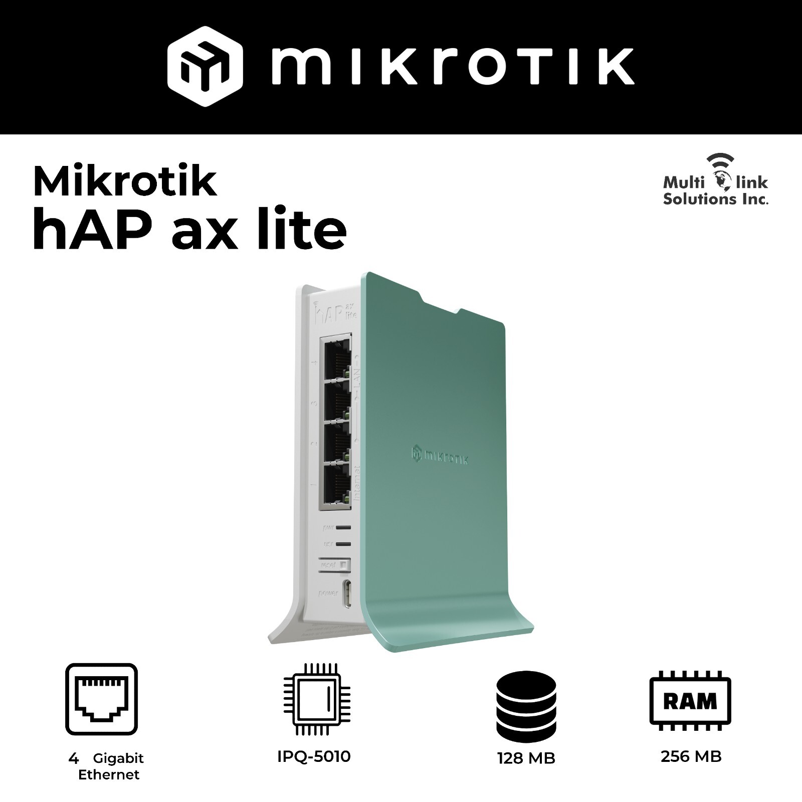 Mikrotik hAP ax lite L41G-2axD  Gen6 AX  RouterOS v7