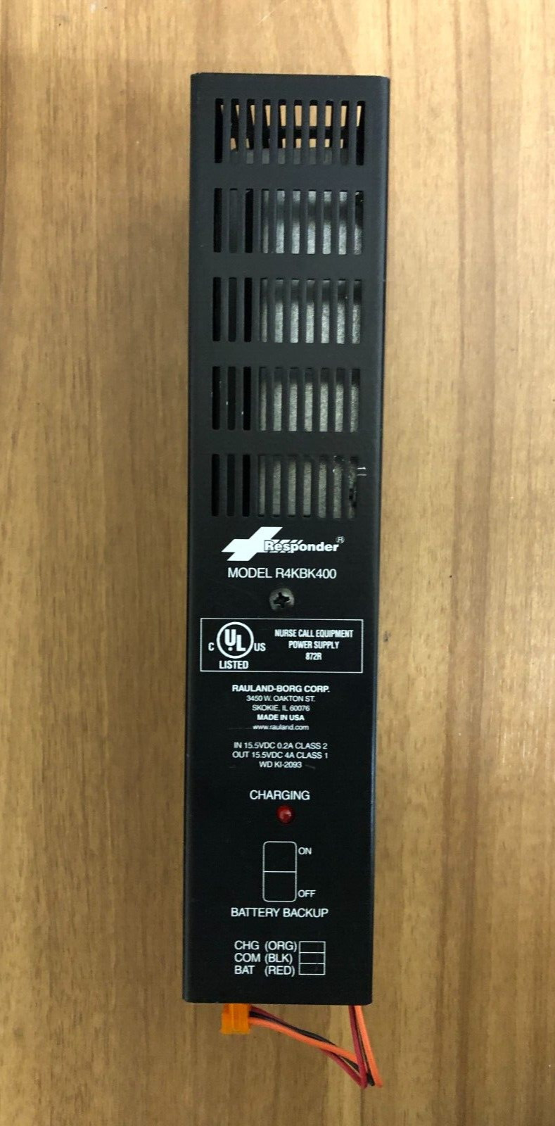 Rauland Responder 4000 R4KBK400 Battery Back-up