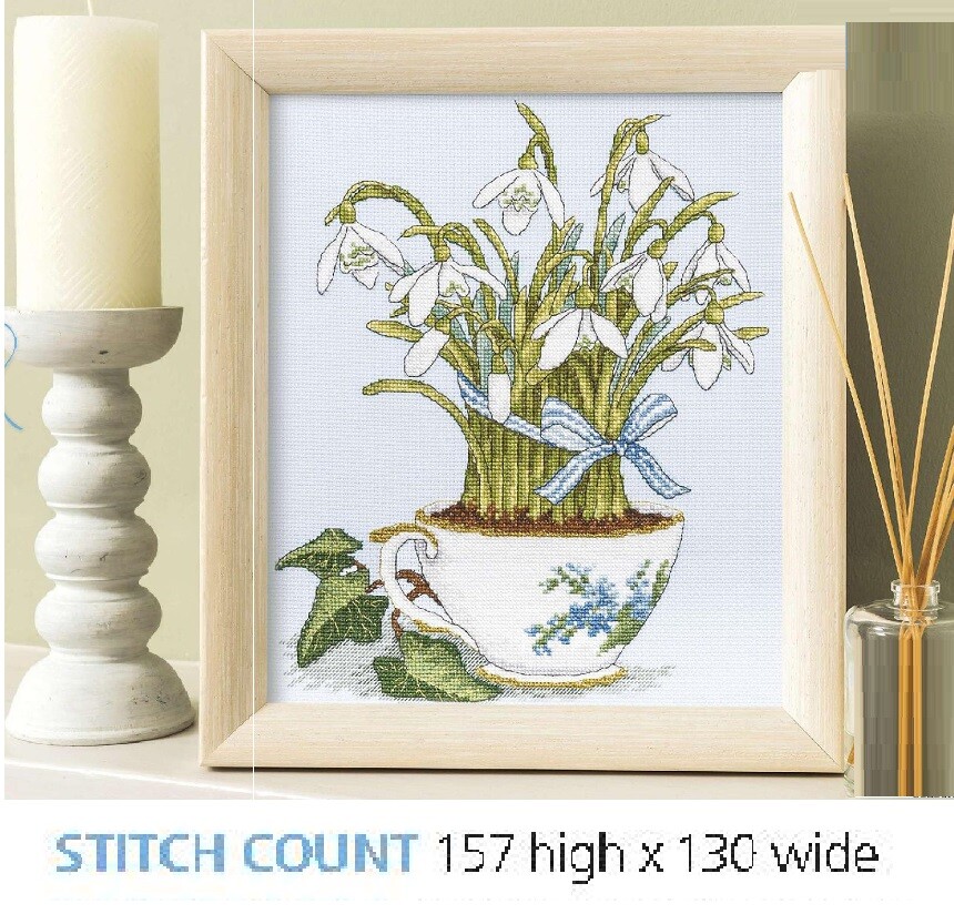 SNOWDROPS  CROSS STITCH  PATTERN ONLY    EQ - RQP