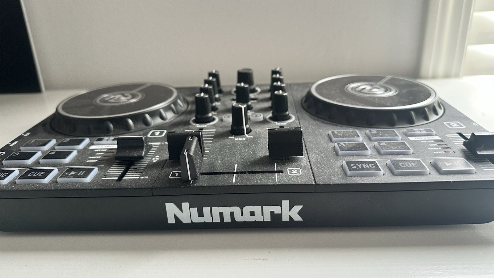 Numark Party Mix DJ Controller with Speakers, 2 Decks, Mixer, Party Lights