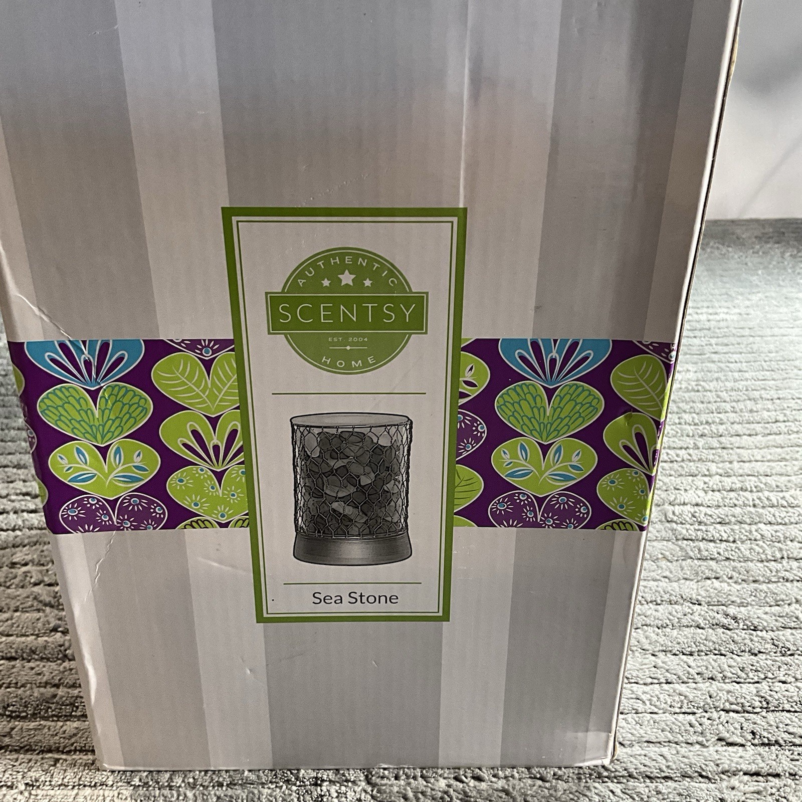 NEW Scentsy Sea Stone Wax Warmer Electric Tumble Glass