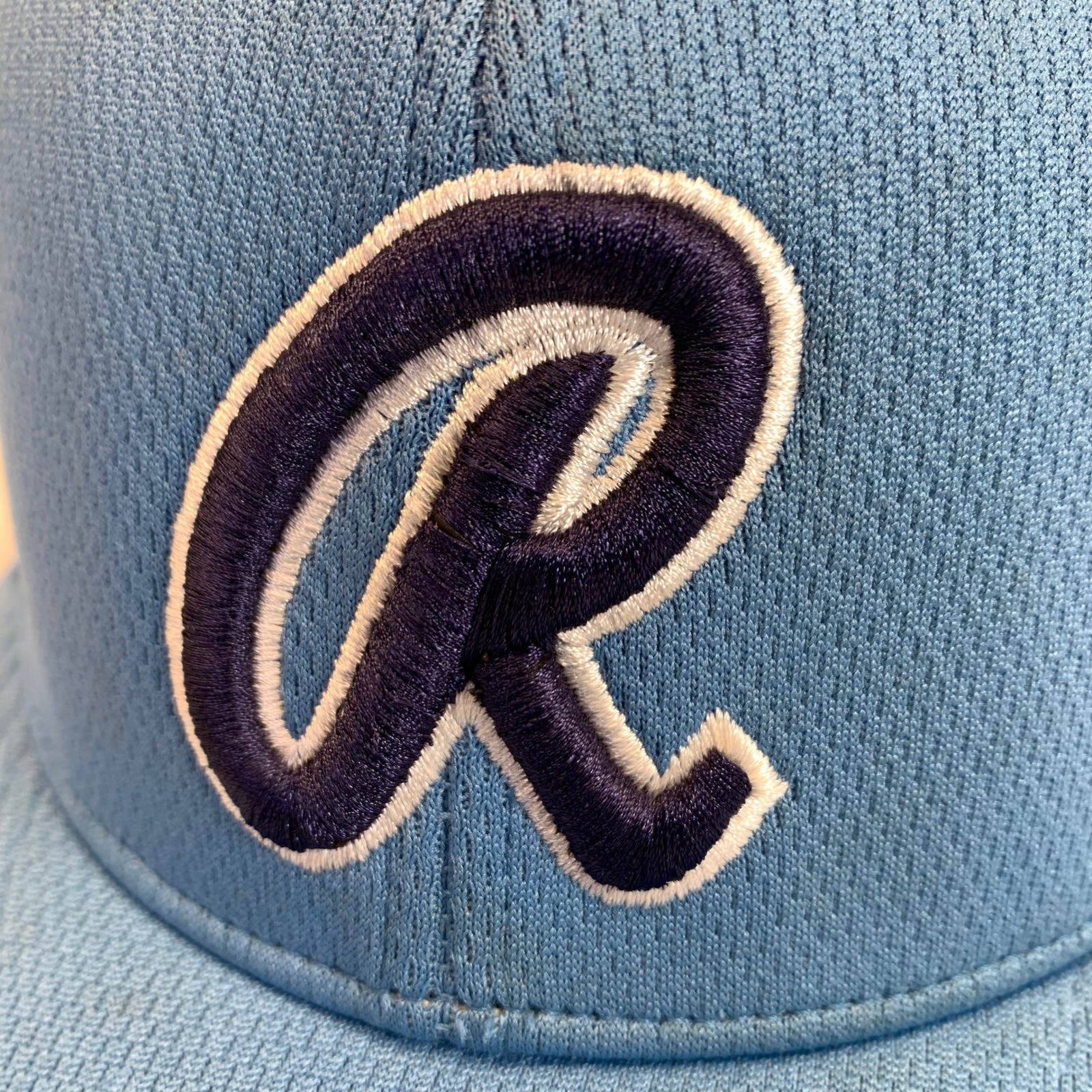 Powder Blue R Logo Baseball Cap Richardson PTS40 DRYVE Flexfit Team Hat