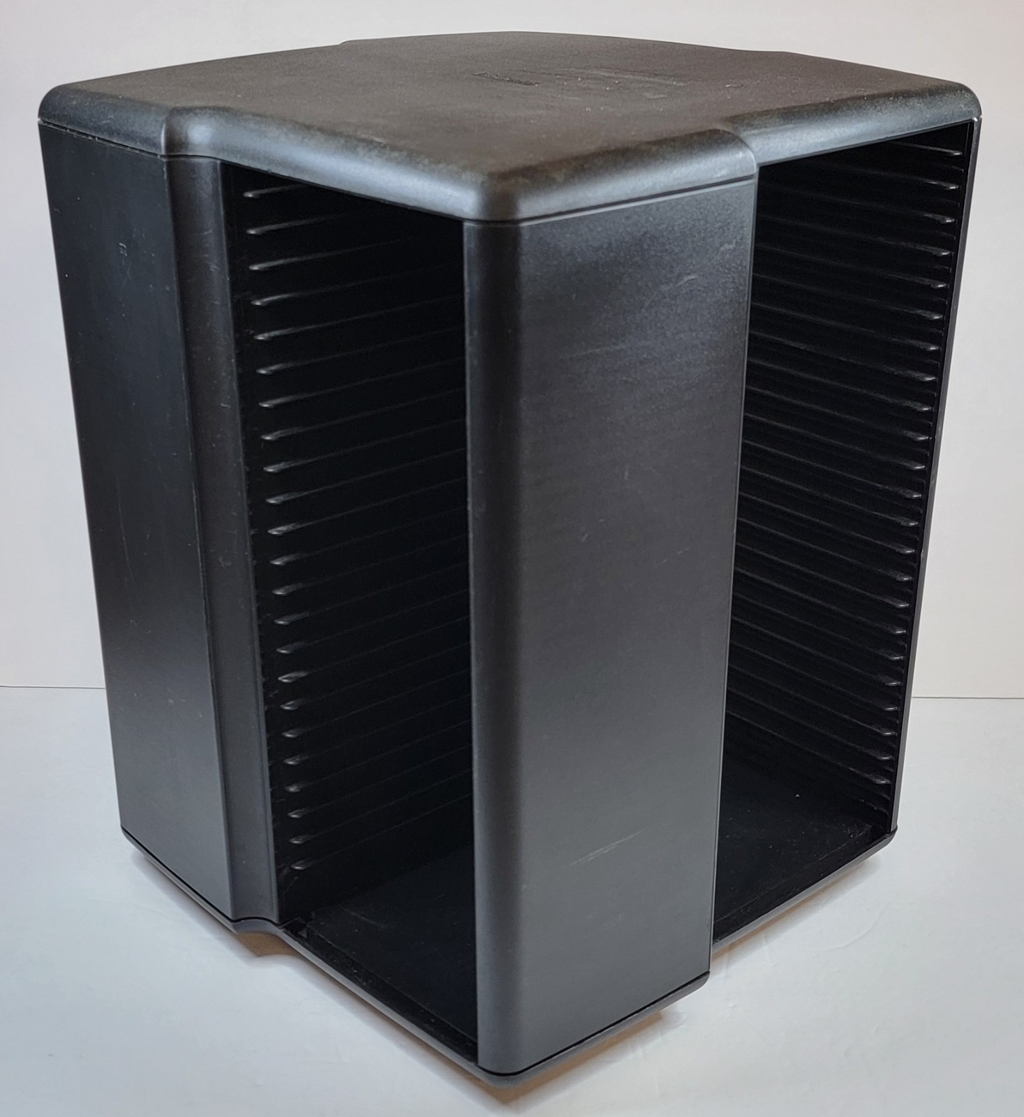 VTG Laserline 100 CD Carousel Rotating Spinning Plastic Storage Tower Rack Black