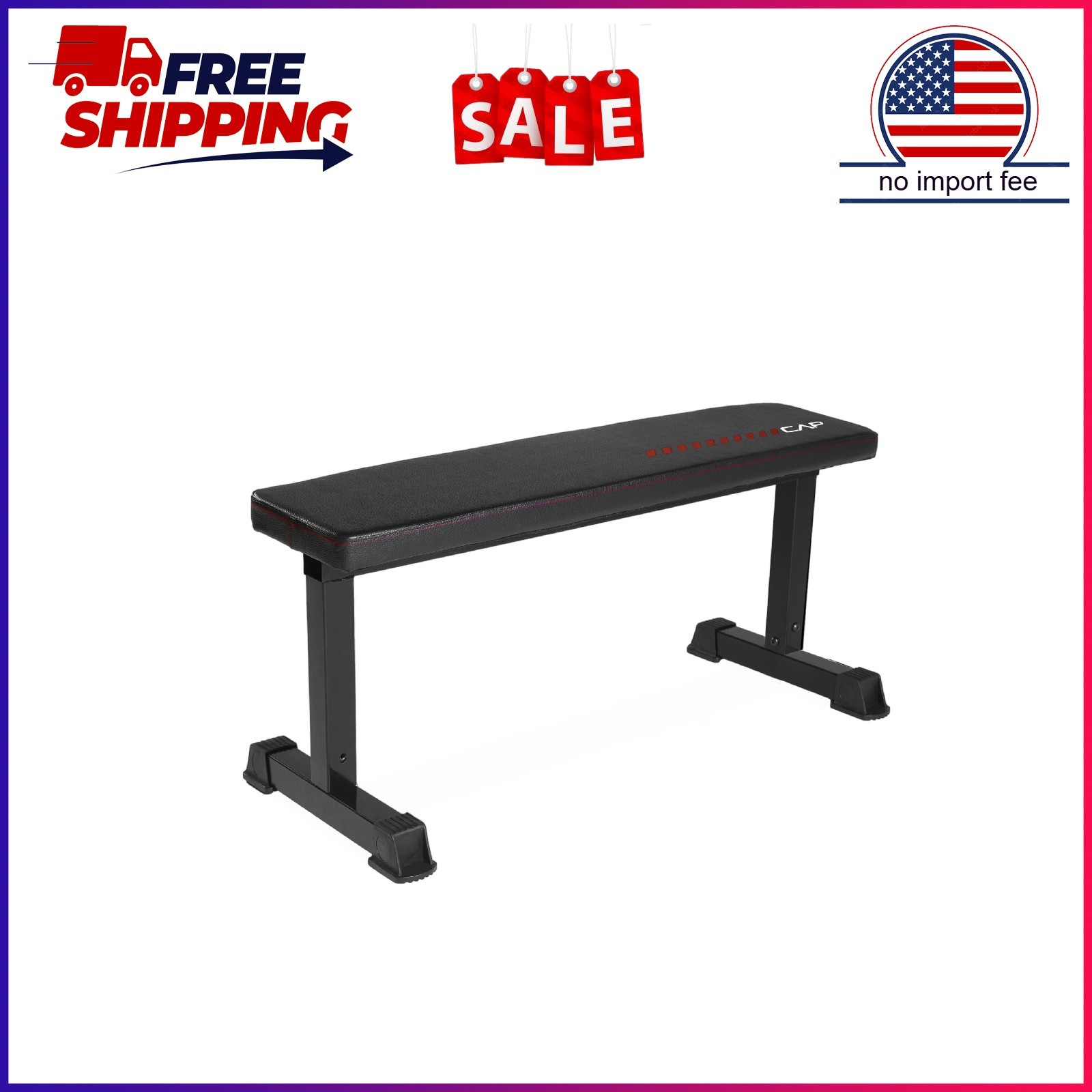 CAP Strength Universal Flat Weight Bench, Black