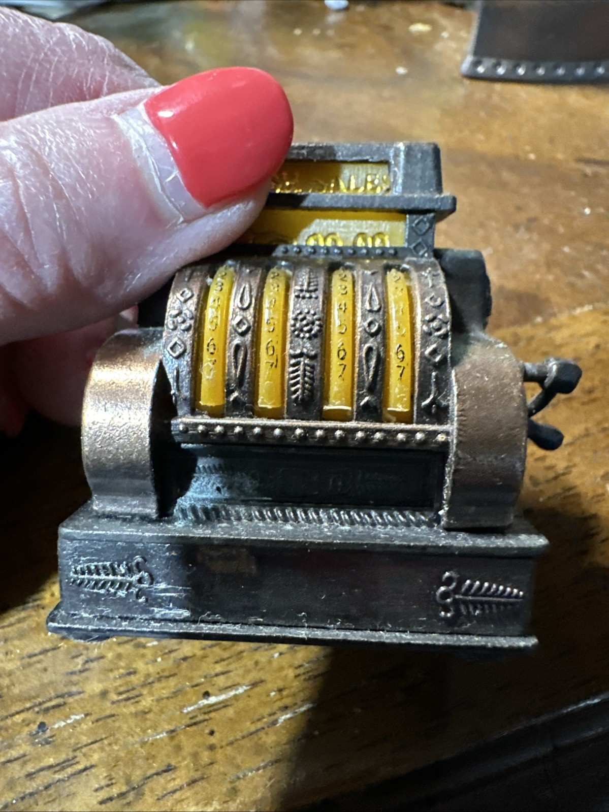 Cast Metal Cash Register Pencil Sharpener mini