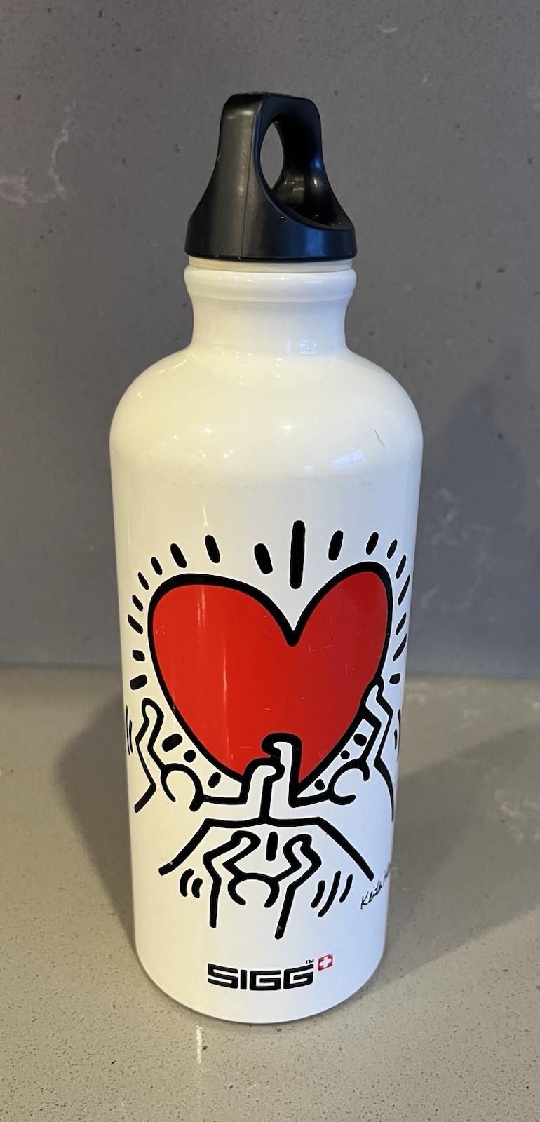Keith Haring Sigg+ Swiss Made Pop Art Metal Reusable Water Bottle 0.6 LT