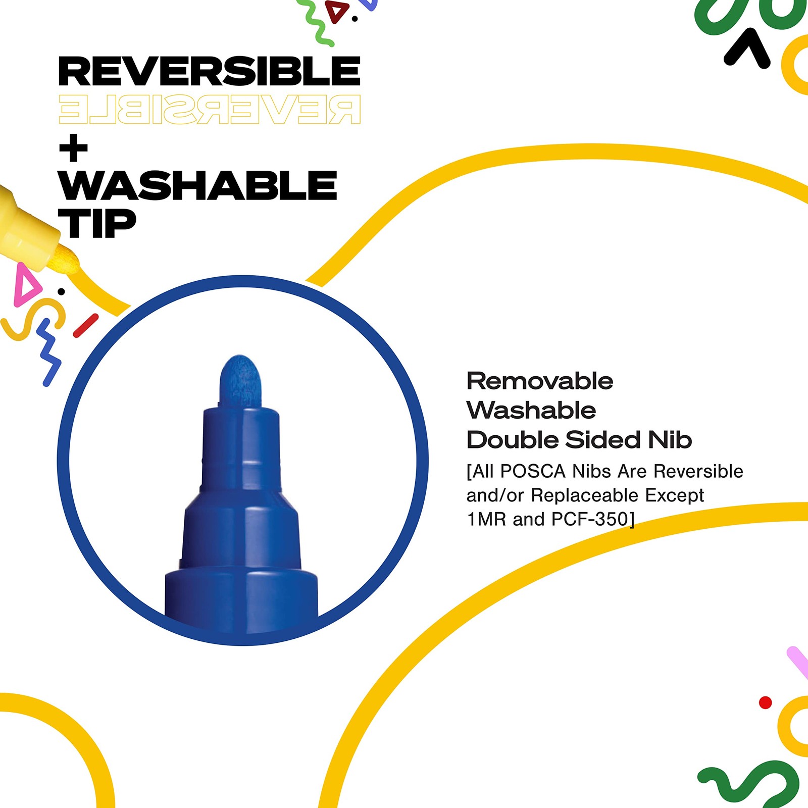 uni PC-5M Water-Based Paint Markers, Reversible Medium Tip (1.8-2.5mm), Earth...