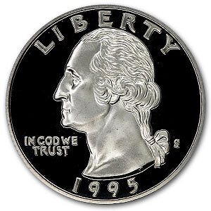 1995-S Silver Washington Quarter Gem Proof