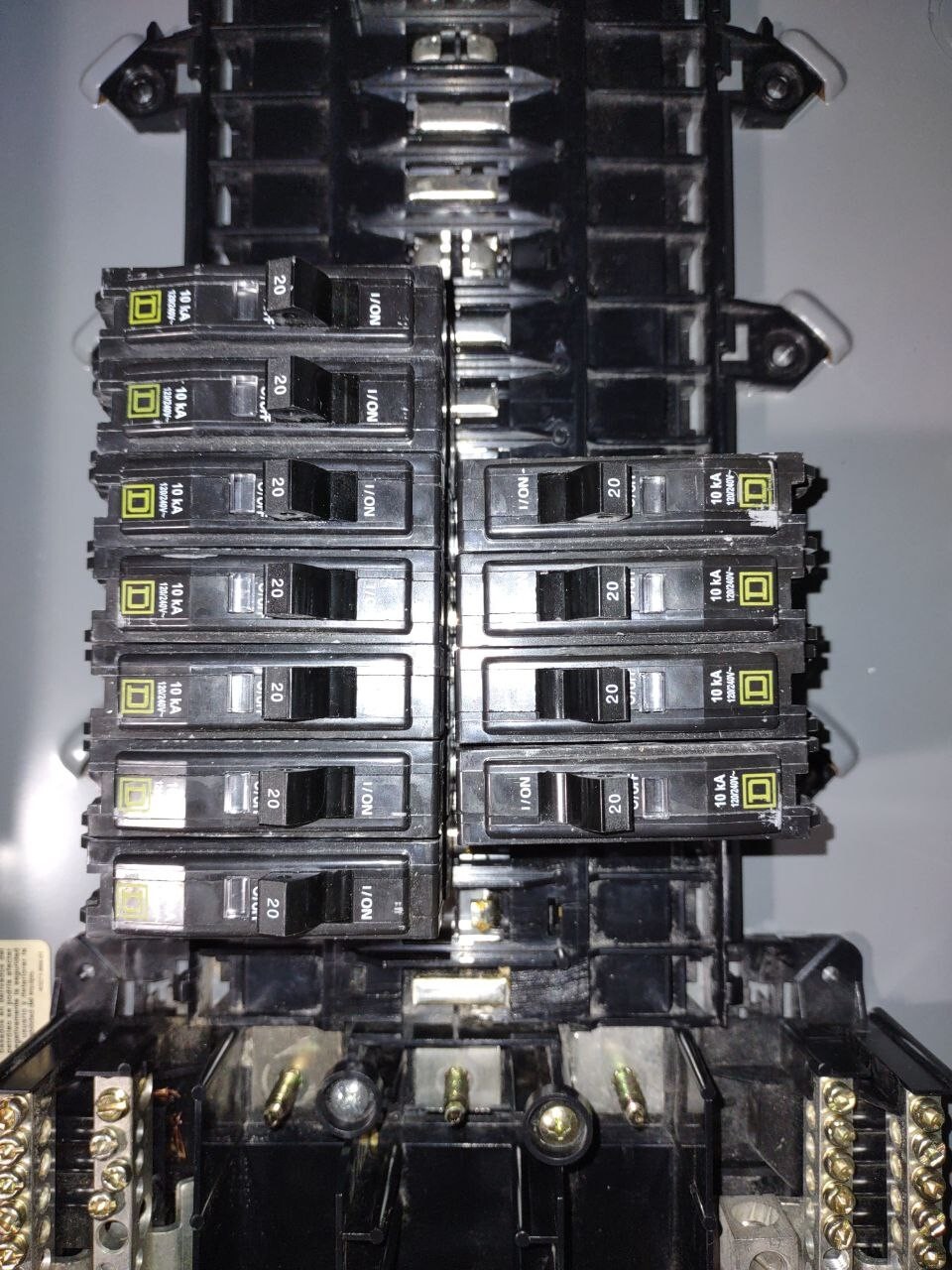 Square D Panel With Breakers