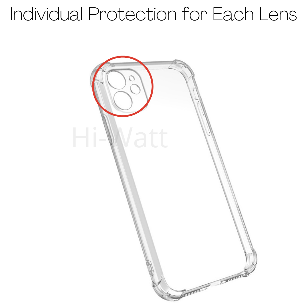 For iPhone 12 11 Pro Max XR 8 7 Plus Case Slim Clear Cover With Screen Protector