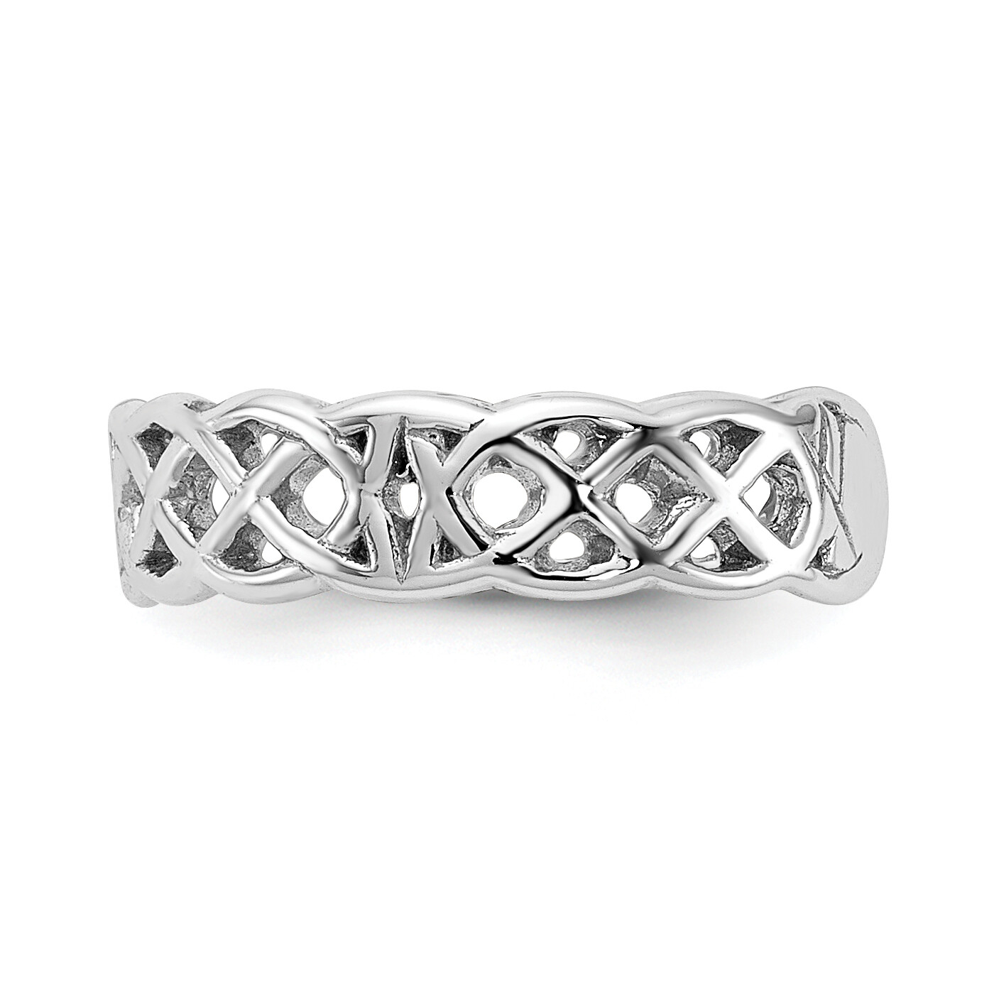 14k Gold Polished w/ Design Toe Ring K5104