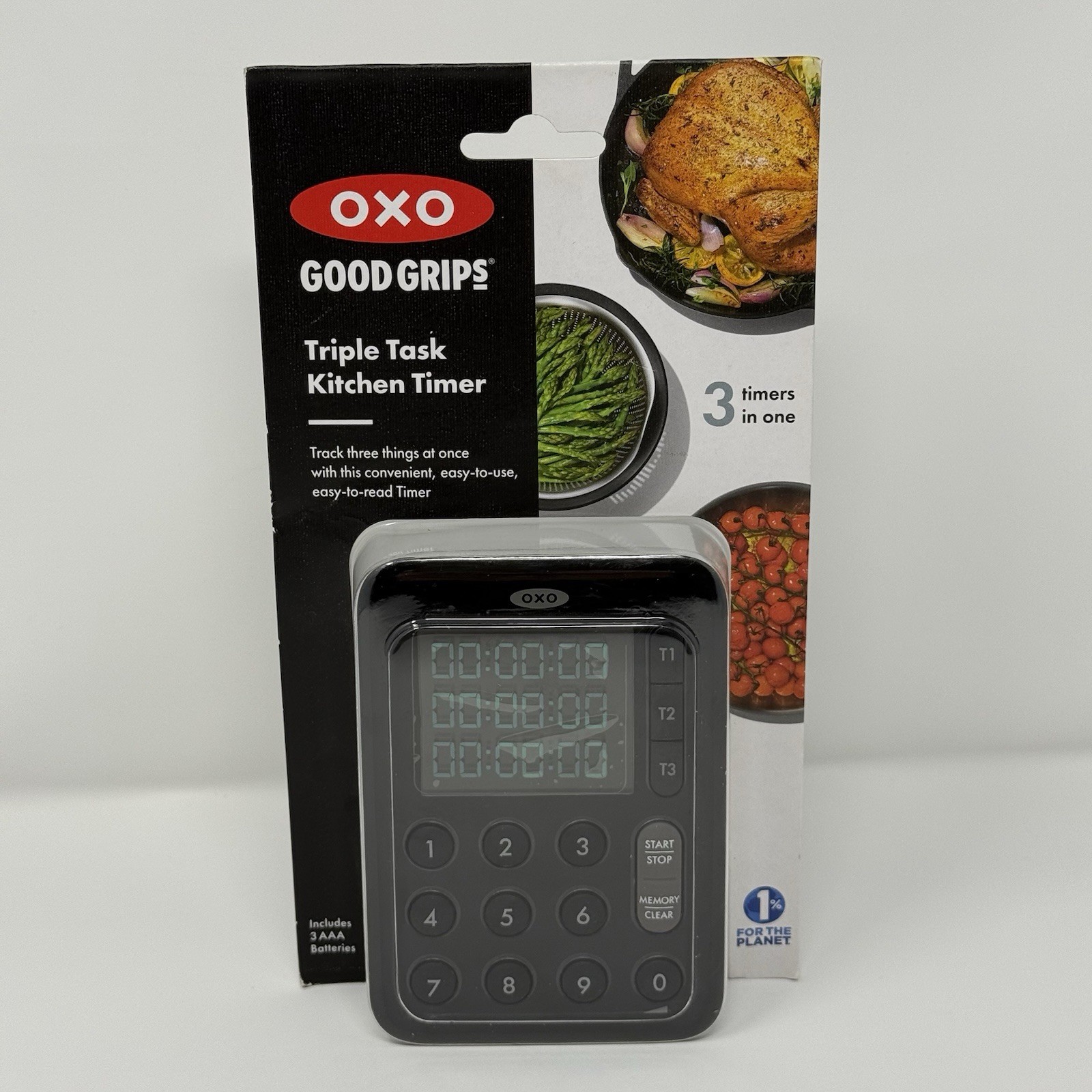 OXO Good Grips Digital Triple Kitchen Timer - Black BSCS