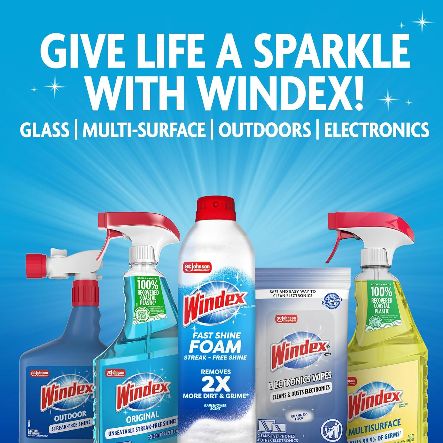Windex Auto Wipes for Car Windows, Mirrors and Screens, Pre-Moistened Car Cle...