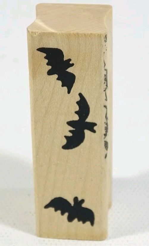 Savvy Stamps 3 Bats Flying Rubber Stamp