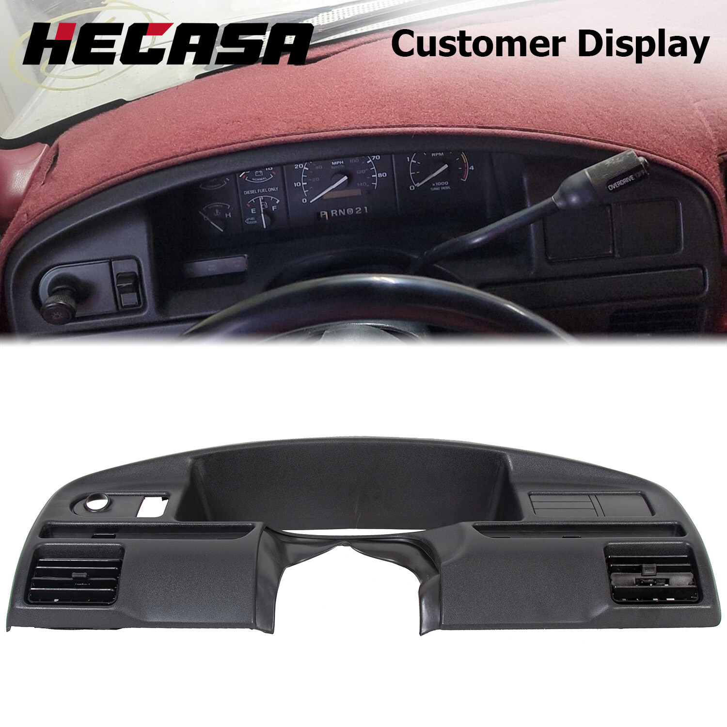 Instrument Dash Cluster Bezel Cluster Trim For 1992-1997 Ford F150 F250 F350