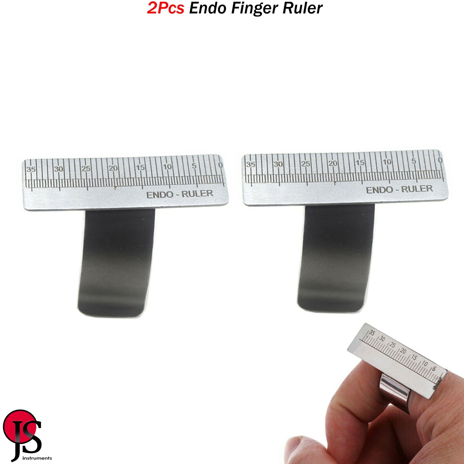 Dental Finger Ruler Span Measure Scale Endodontic Instrument Endo Ring 2PCS