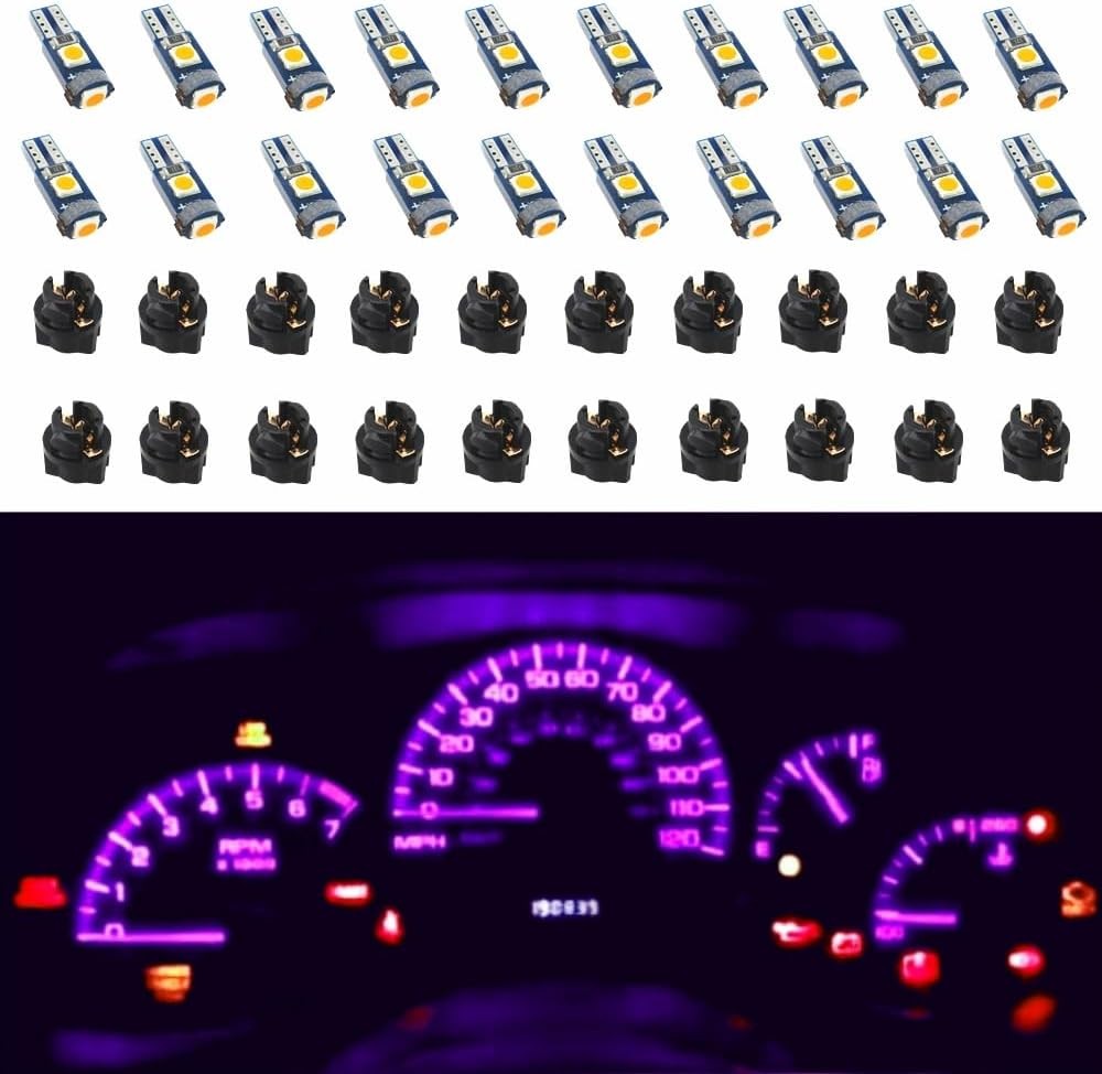 74 LED Bulb Dash Light Extremely Bright Wedge PC74 Twist Socket