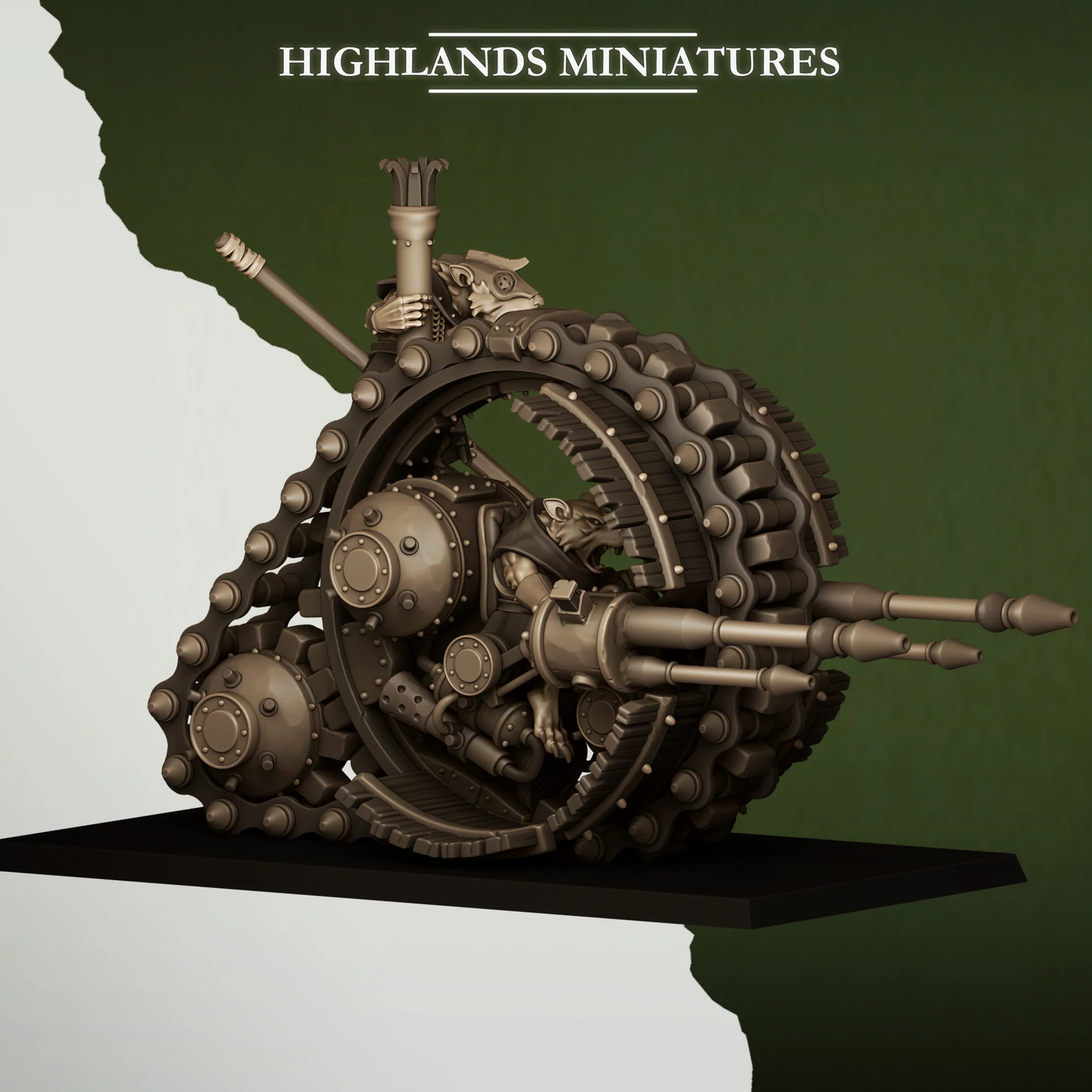Sewer Vermin Wheeled Engine - Resin Tabletop Miniature