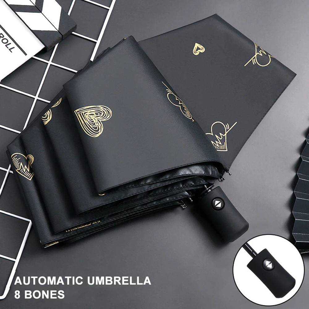 Automatic  Umbrella, Windproof Men's And Women's Reinforced Thickened