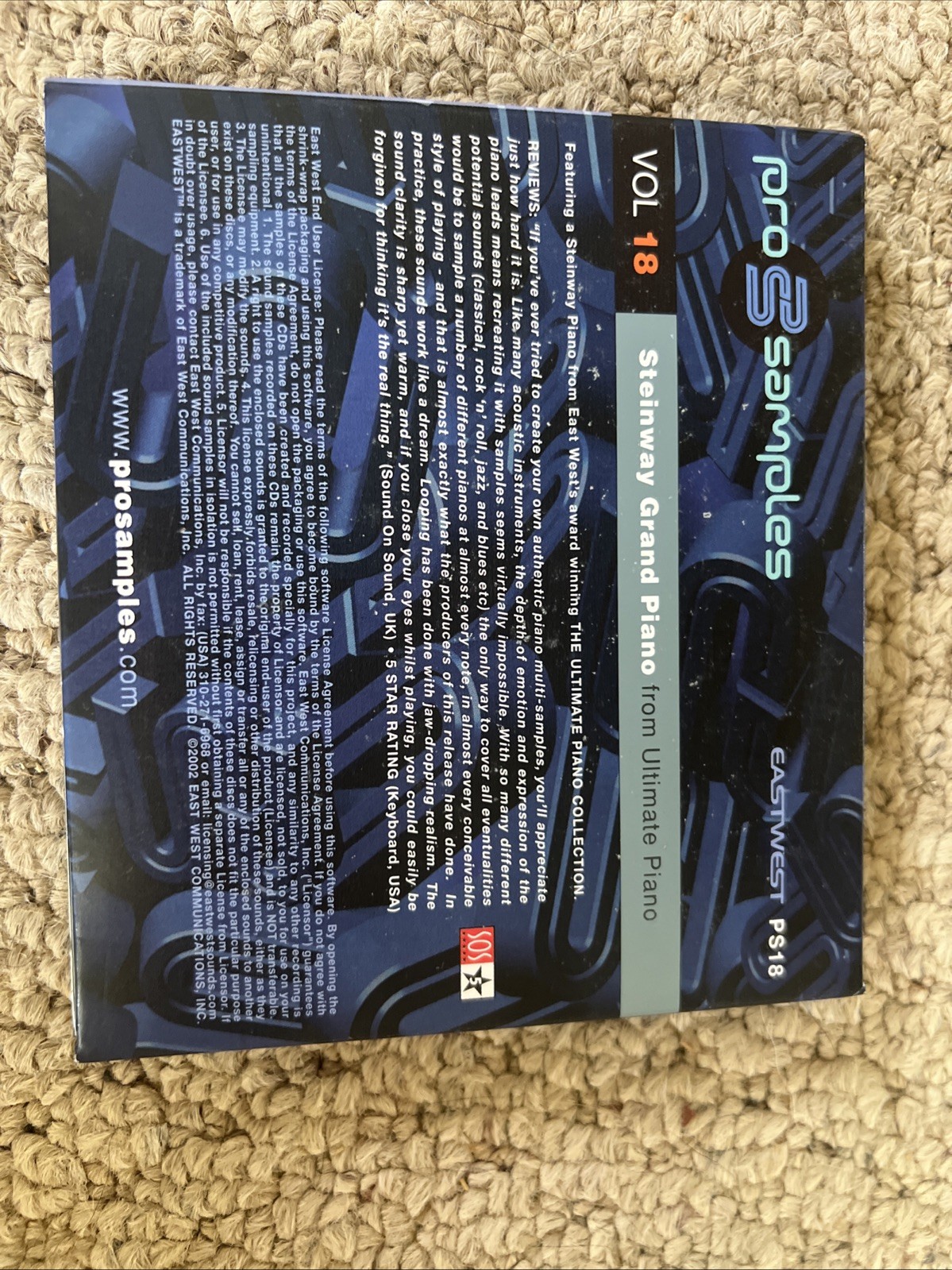Pro Samples Volume 18 sampled Steinway Grand Piano Eastwest
