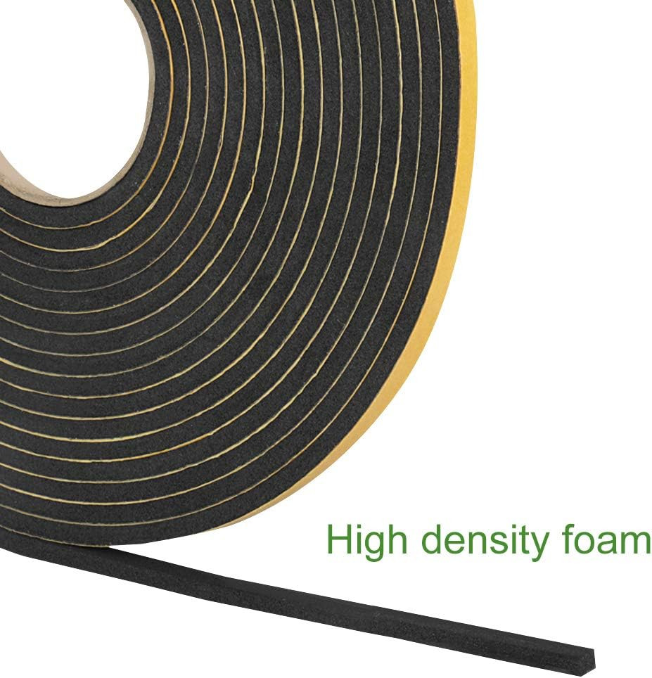 Weather Stripping Door Seal, 2 Rolls 1/4In Wide X 1/8 Thick Seal Strip,Closed