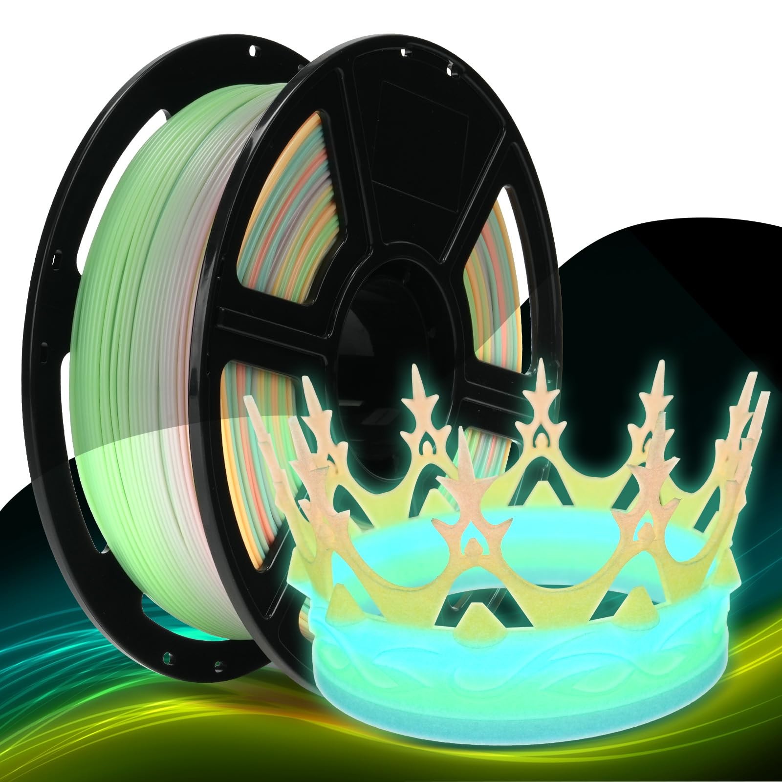 Rapid PLA Filament 1.75mm Luminous Melody, 500mm/s High Speed Printing, Glow ...