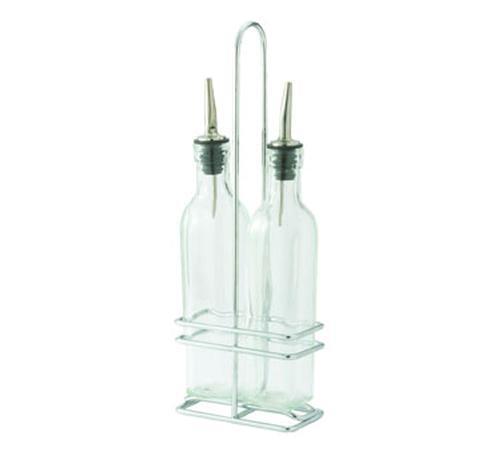 Winco GOB-8S Oil Bottle and Rack Set