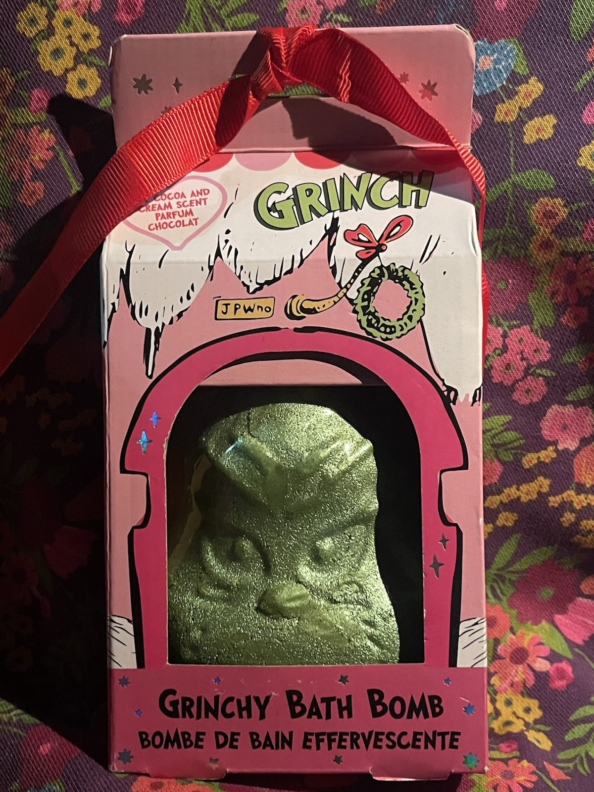 NIB Sealed Green DR SEUSS THE GRINCH HOT COCOA & CREAM GRINCHY BATH BOMB Holiday