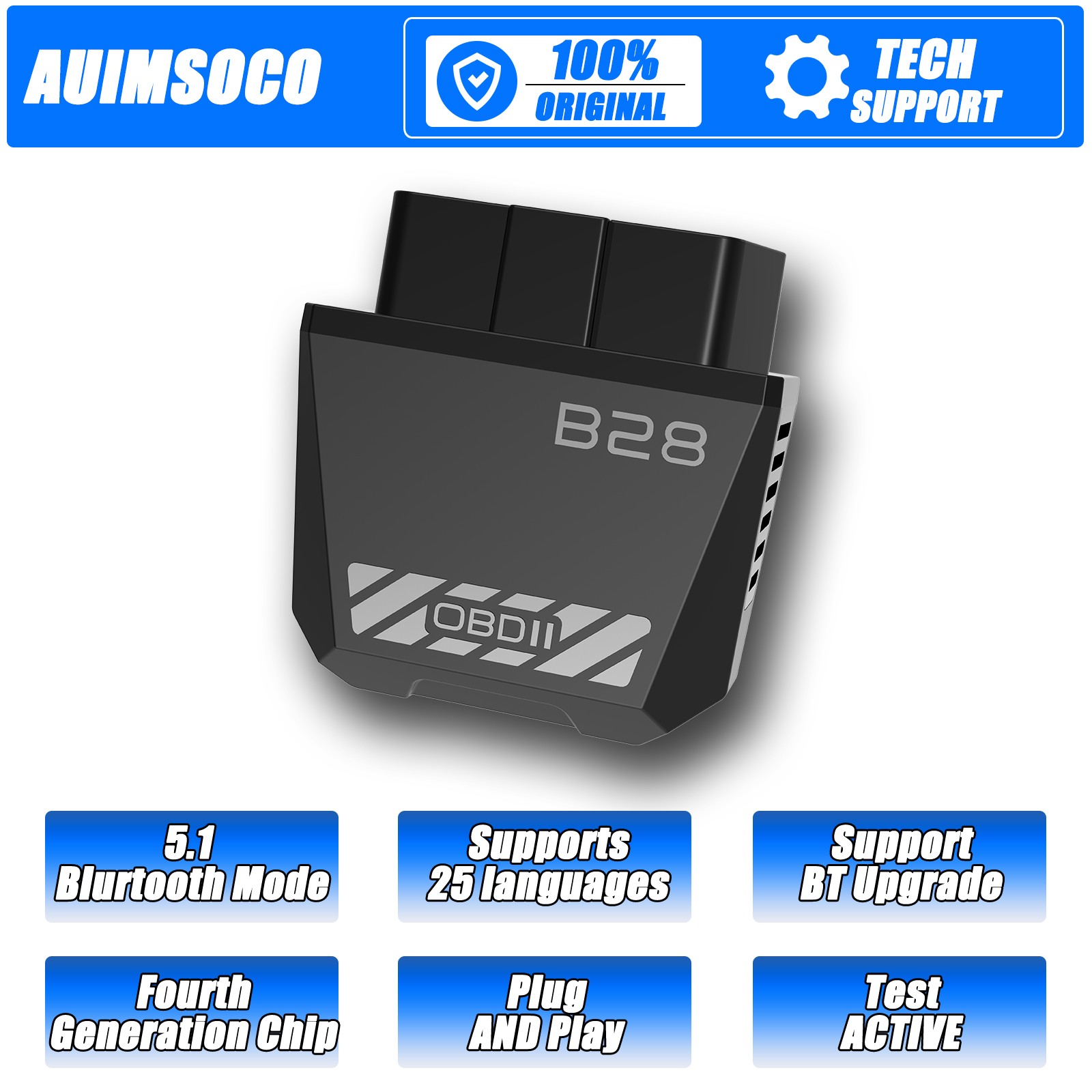 ELM327 Car OBD2 Code Reader WIFI Bluetooth Auto Diagnostic Tool For Iphone IOS