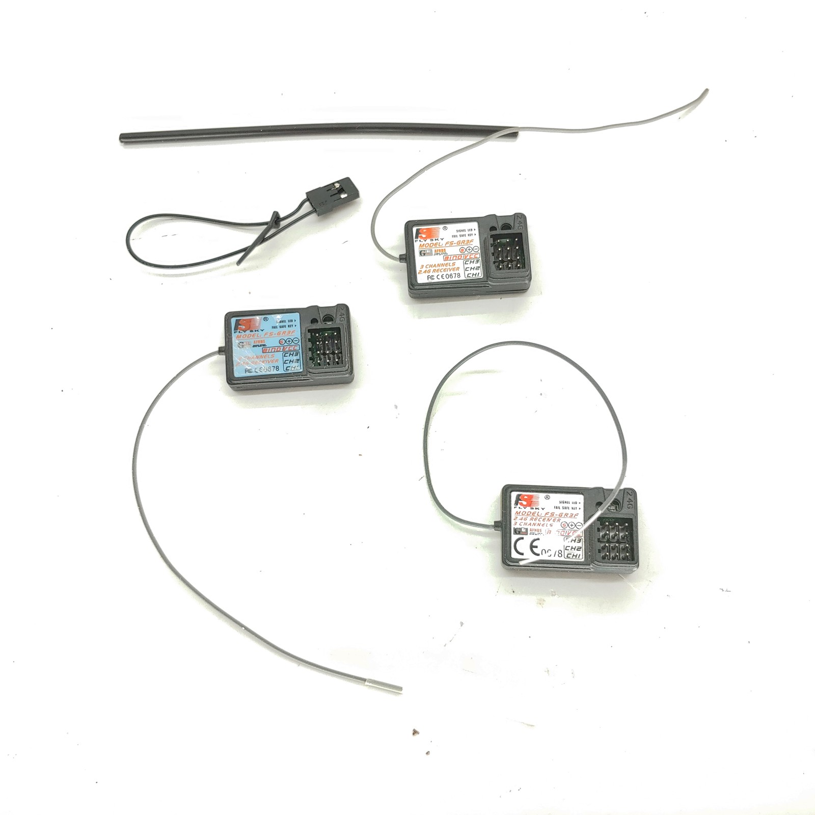 *3-PACK* Flysky Fly Sky FS-GR3F 3-Channel 2.4GHz Receiver THREE RECEIVERS Used