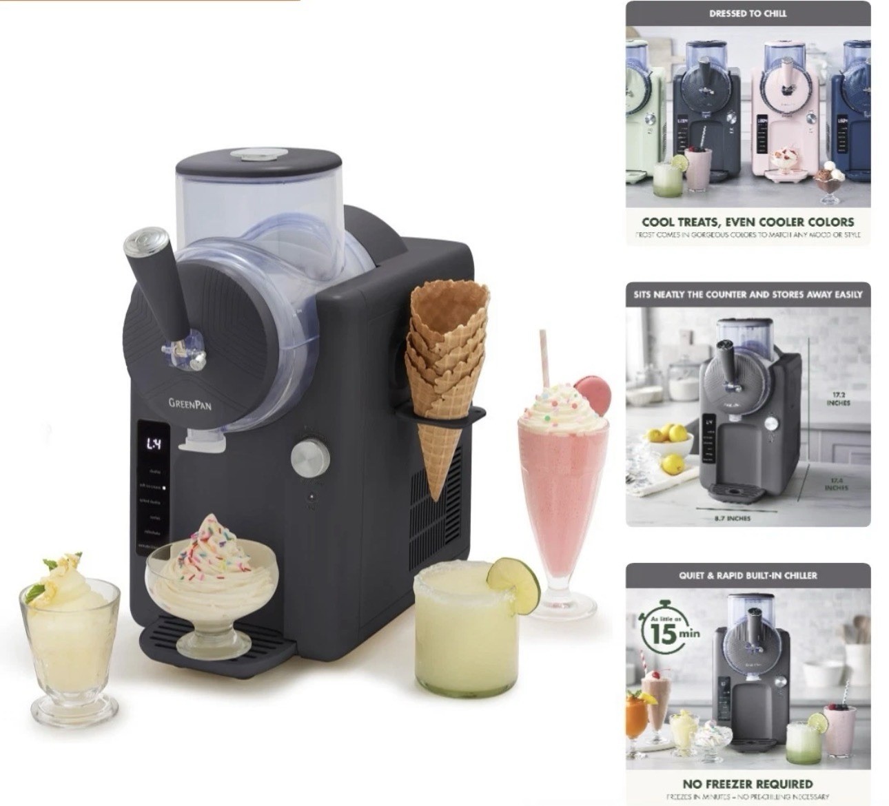 Frost Ice Cream Machine & Frozen Drink Maker, Soft Serve, Slushie, Milkshakes...