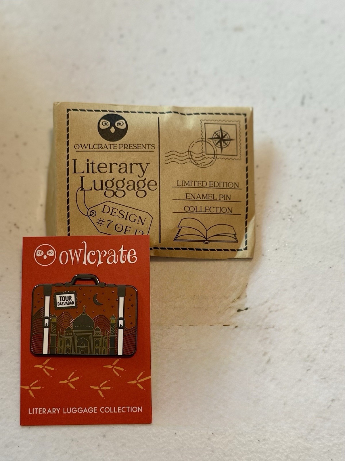 Owlcrate City of Brass Limited Edition Literary Enamel Lapel Pin Tour Daevabad