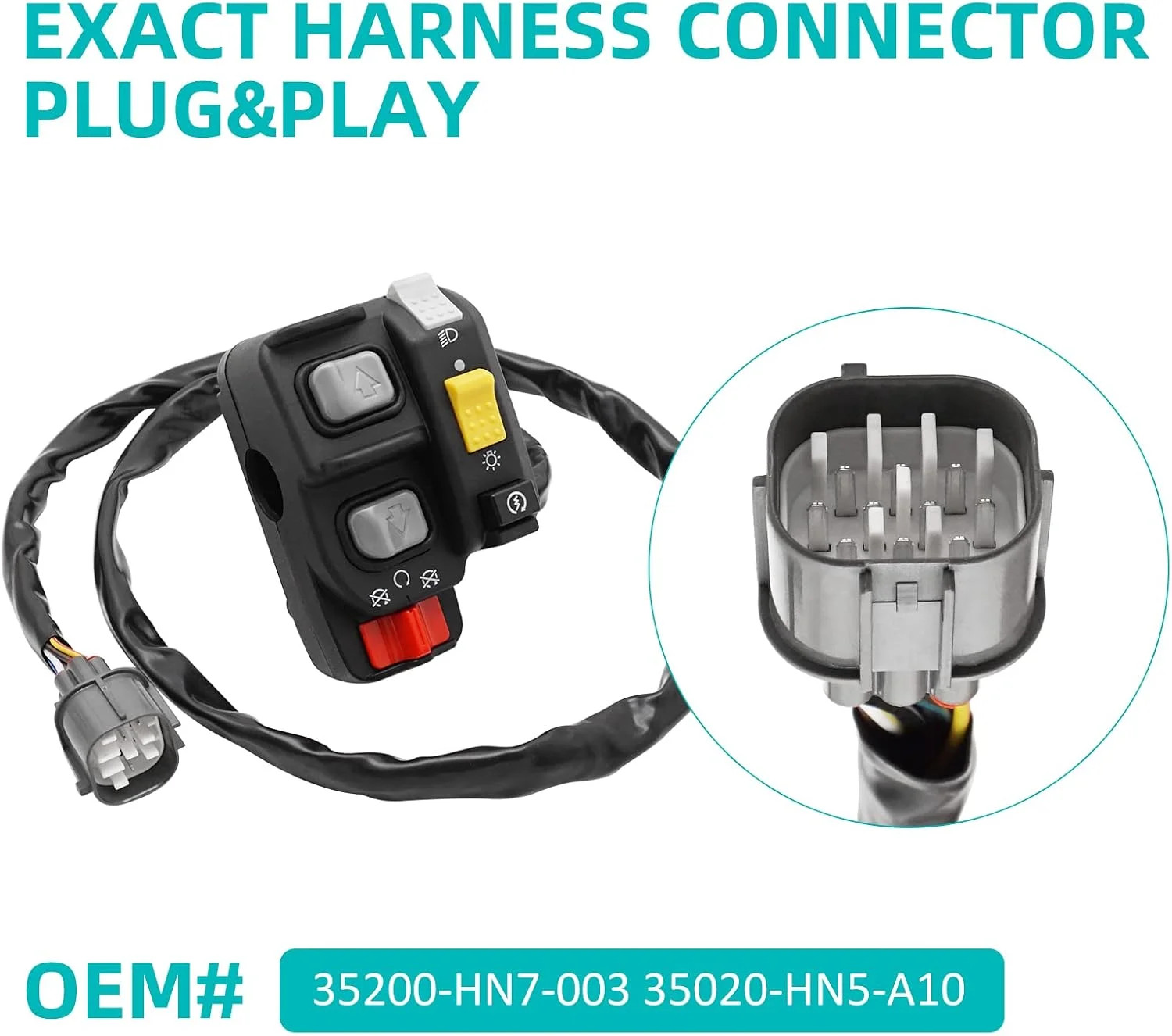 Compatible with Honda Rancher 350 ES 2000-2005 Switch Handlebar Control Electric