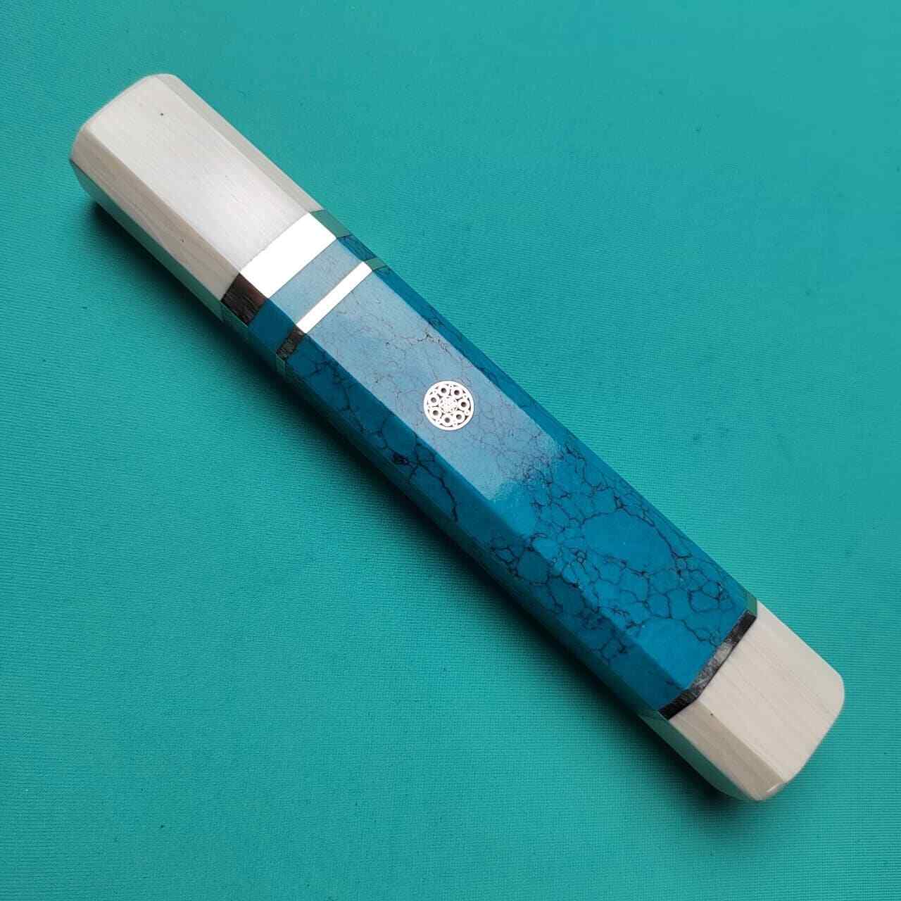 Japanese Style Octagonal Turquoise Material 16CM Handle Making chef Knife Diy