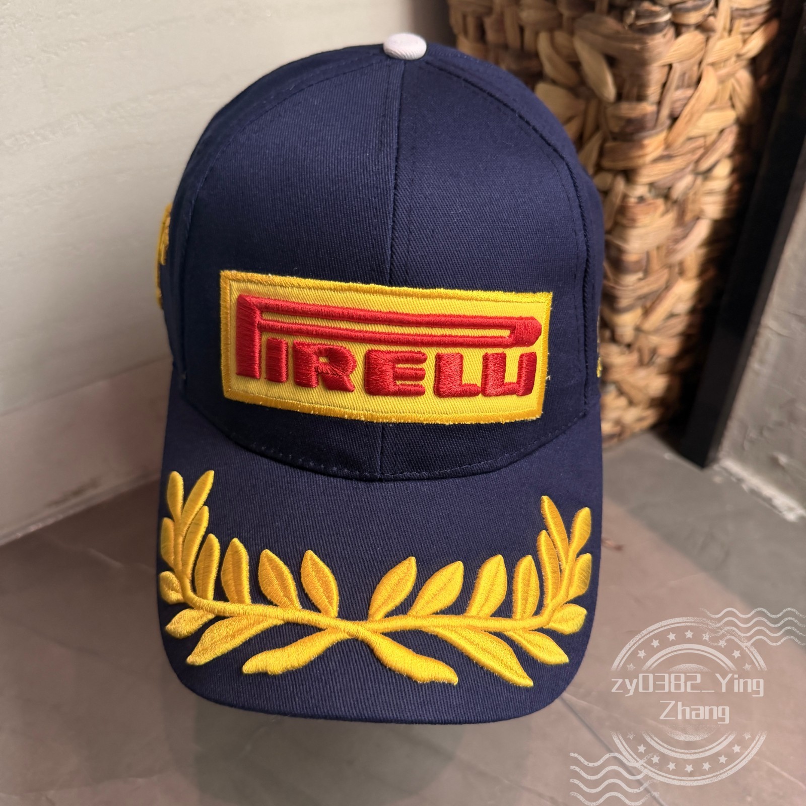 Pirelli's new embroidered men's outdoor casual adjustable baseball cap hat navy
