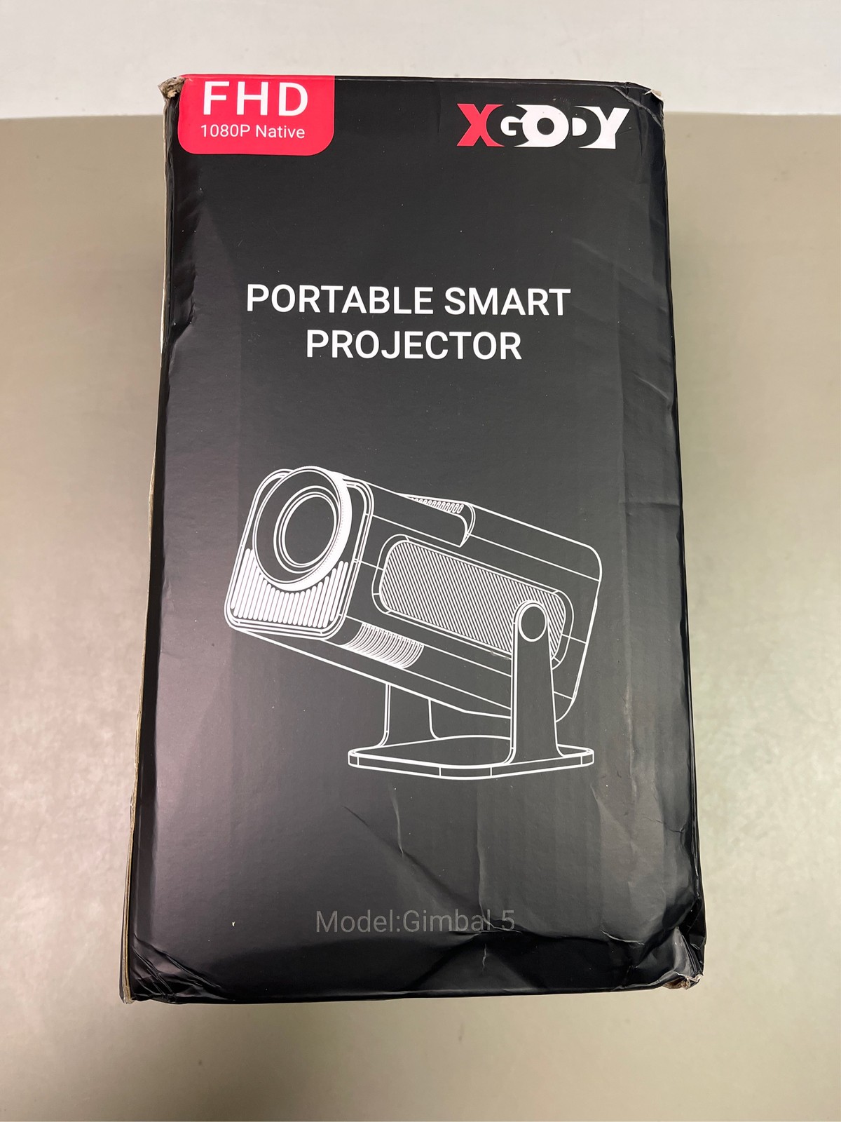 Xgody Compatible with Netflix & Auto Focus Smart Mini Projector with WiFi and Bl