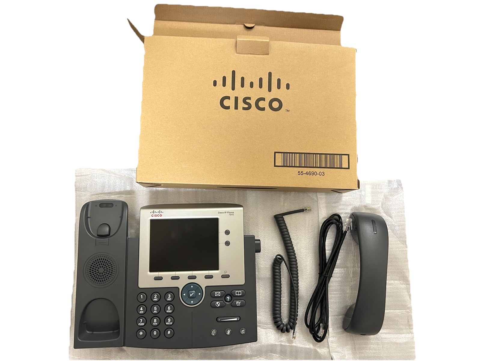 Cisco CP-7945G UC Phone POE VoIP Business IP Phone New In Open Box No Power Cord