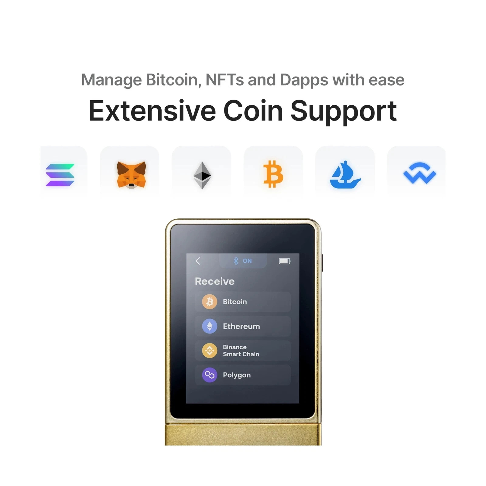 SecuX NeoX | Crypto Hardware Wallet | USB-C & Bluetooth | Touchscreen