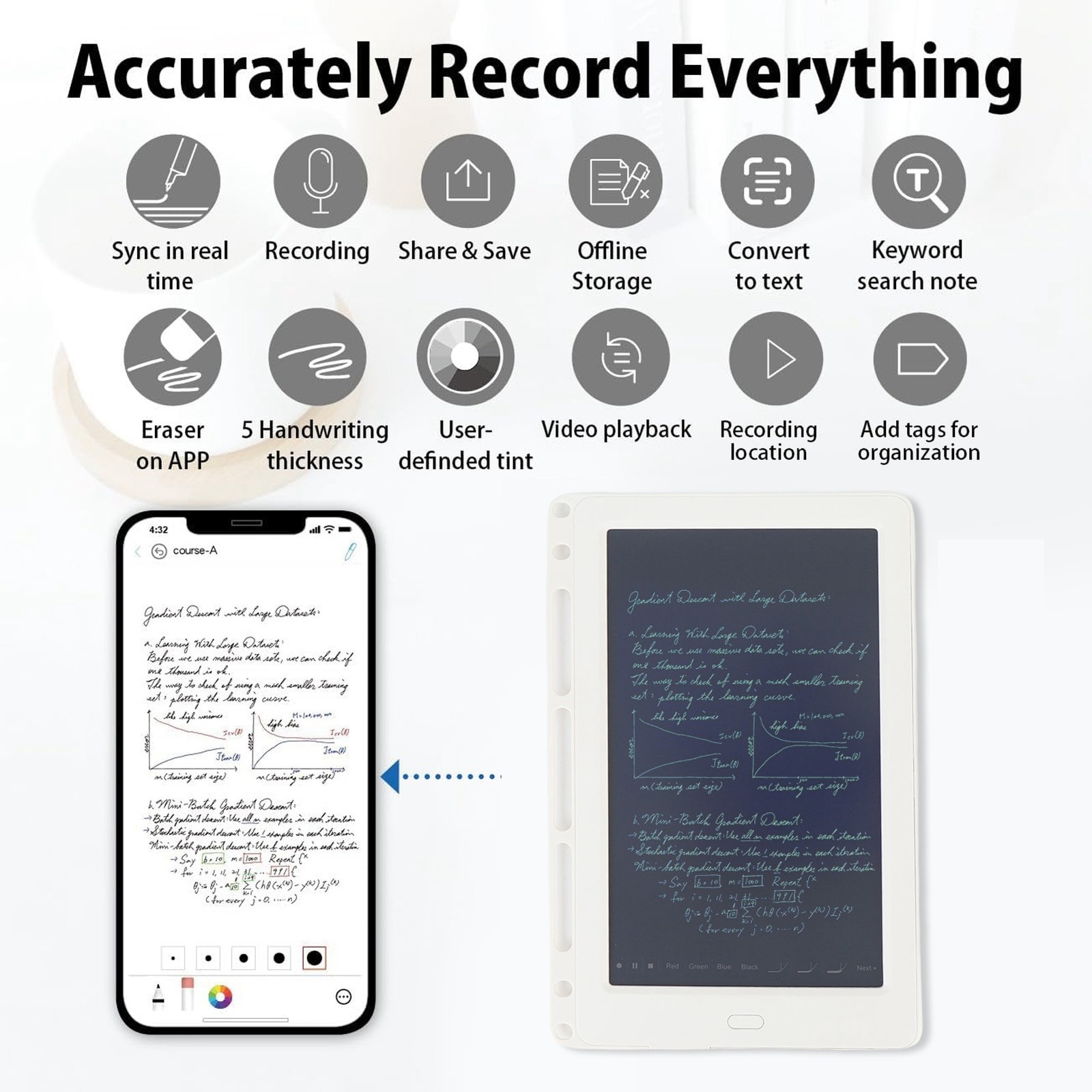 Real Time Sync Smart Pen OCR Recognition 5.0 For Learning XRAD WASM