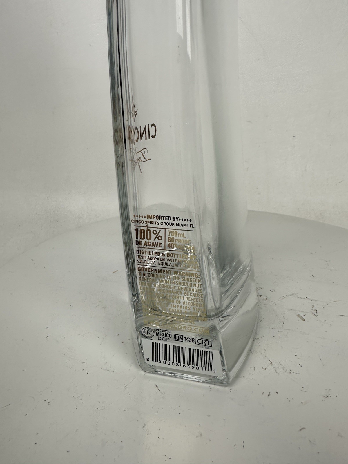 Cincoro Anejo Tequila Empty Bottle 750ml Jordan Brand 