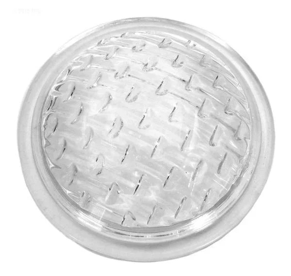 Lens, clear, 4" diameter, tempered