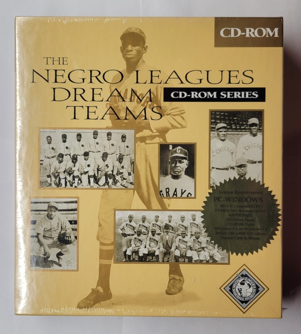 Negro Leagues Dream Team Baseball Educational Big Box PC CD-ROM